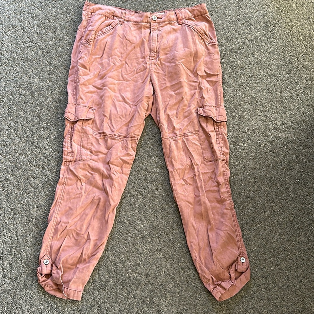Anthropologie Hei Hei Cargo Pants Dusty Rose Pink